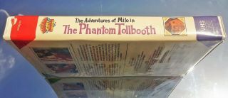 MILO & THE PHANTOM TOLLBOOTH (CLAMSHELL VHS 1986 MGM) RARE PARTIAL ANIMATION VG 4
