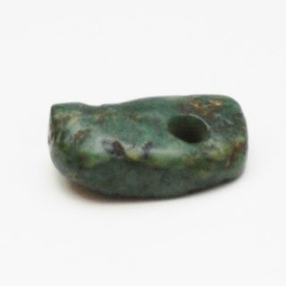 Rare_pre - Columbian_mayan_mesoamerican_olmec_green Jade_carved Figural Bead_19mm