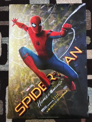 Spider - Man Homecoming Movie Poster 27x40 Ds U.  S Advance 2017 Rare