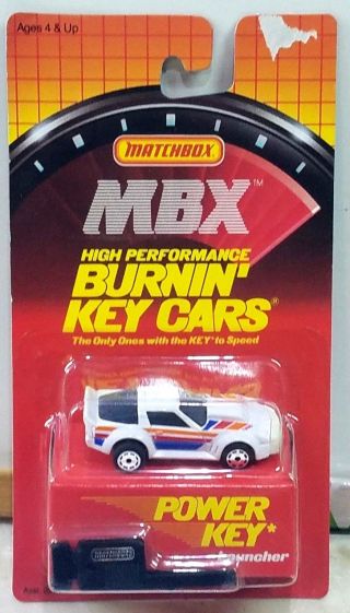 Matchbox Burnin Key Car 80s Chevrolet Corvette Turbo W Power Key Launcher Rare