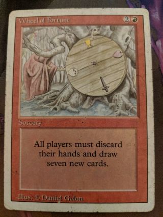 Mtg Wheel Of Fortune Revised 3rd Edition 3e Red Rare Hp Heavily Played Pics
