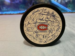 Montreal Canadiens 92 - 93 Souvenir Championship Puck Rare