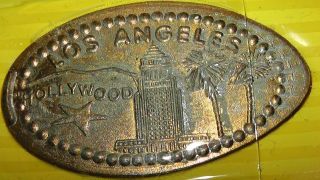 Penny Press Coin Los Angeles Hollywood California Rare Vintage