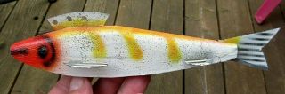 Vintage Rare Color Kermit Trusty Minnesota Fish Decoy