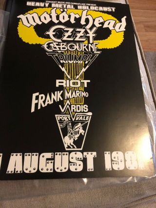 Heavy Metal Holocaust (motorhead,  Ozzy Osbourne) - Programme 1981 Rare F284