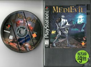Medievil 1 Ps1 Disc Only & Rental Case (sony Playstation 1,  1998) Rare
