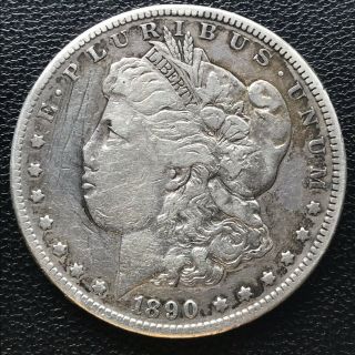 1890 Cc Morgan Dollar Carson City Rare Xf Dmg 16906