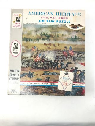 Rare 1960 American Heritage Civil War Series Puzzle The Battle Of Fredericksburg