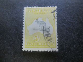 Kangaroo Stamps: 5/ - Yellow Smw - Rare (g26)