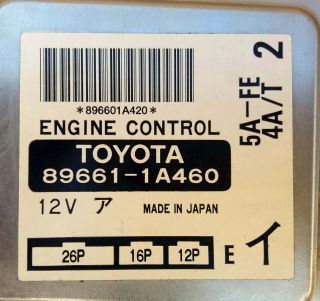Toyota 89661 - 1A460 5A - FE A/T Rare Ecu Pcm Oem Jdm 896611A460 7