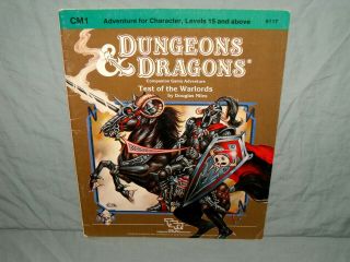 D&d 1st Edition Module - Cm1 Test Of The Warlords (rare Adventure And Vg, )
