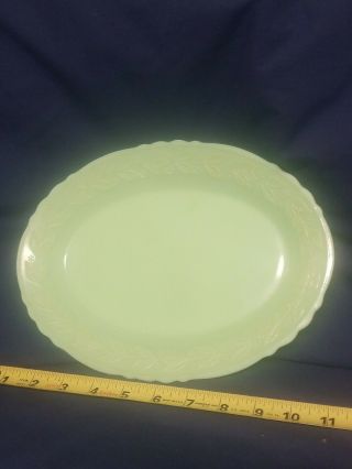 Rare Jadeite Mckee Oval 10 ¾ Laurel Platter