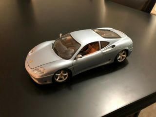 Burago 1/18 Scale Diecast - Ferrari 360 Modena Rare Silver No Box