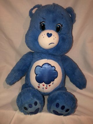 Rare Build A Bear,  Blue “grumpy” Carebear 17’ Plush Stuffed Bear