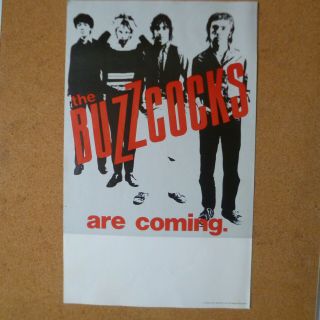 The Buzzcocks Are Coming Promo Poster,  1979,  Rare,  Cond.