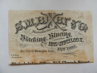 Rare Early Bixby`s Best Blacking Trade Card 2
