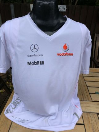 Vintage Mercedes Mclaren F1 Team Alonso No1 T - Shirt Motor Racing Size Xxl Rare
