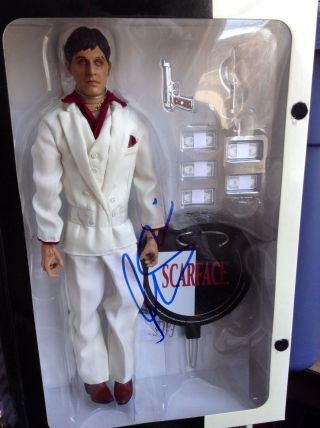 Al Pacino Signed Autograph Scarface 12 " Sideshow Talking Action Figure Rare,