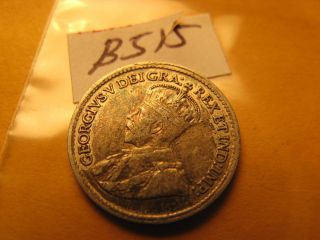 Canada 1919 5 Cent Rare Silver Coin Id B515.