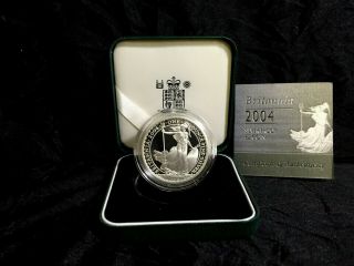 2004 Great Britain Britannia 1 Oz £2 Proof Silver Rare Coin 2,  174