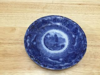 Rare Antique Blue And White Stafforshire England Plate Saucer Dish 5 7/8