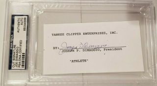 Joe Dimaggio - Psa/dna Cut Signature Auto - Ny Yankees - Yankee Clipper Rare