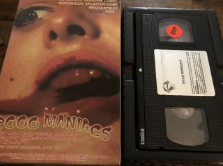 2000 Maniacs Rare Horror Movie Comet Home Video Big Box Vhs Hg Lewis