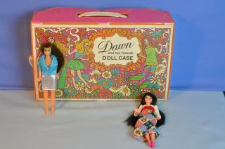Rare Htf Vintage Dawn Doll W/case & Many Outfits,  Purses,  Accessories & More Vg