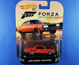 Mattel Hot Wheels 50th Forza Motorsorts Amc Rebel Machine Rare Sharp Nip