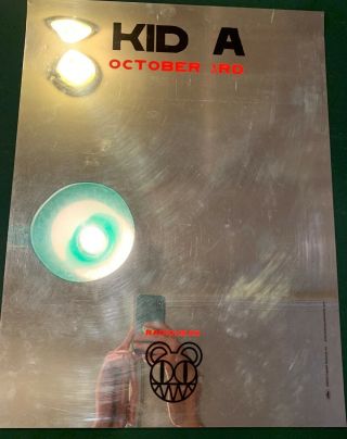 Radiohead Kid A Rare Mirror Promo Poster Thom Yorke
