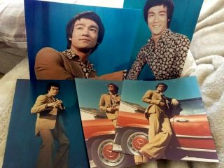 Rare Bruce Lee: Five 10 X 8 Pose Shots Studio & Car Park
