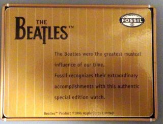 RARE,  “Meet The Beatles” Fossil Watch Set,  Limited Edition LI - 1440,  1996,  NIB 8