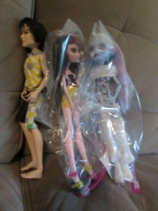 Rare Monster High Dolls Three 1 Boy 2 Girls