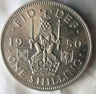 1950 Great Britain Shilling - Proof - 18k Minted - Rare - - Hv43s