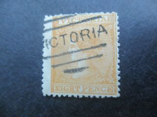 Victoria Stamps: 8d Yellow - Seldom Seen - Rare (c126)