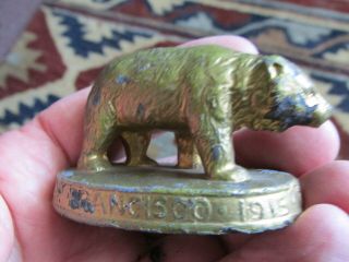 1915 Panama Pacific Expo San Francisco Ppie Bear Paperweight Rare As Hens Teeth