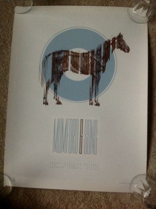 Mumford And Sons Ultra Rare Skeletal Horse Concert Poster Toronto 2011.  14/200