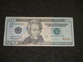 RARE LOW SERIAL NUMBER $20 STAR NOTE PAPER CURRENCY FRESH FIND MAKE OFFER 3