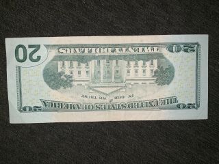 RARE LOW SERIAL NUMBER $20 STAR NOTE PAPER CURRENCY FRESH FIND MAKE OFFER 6