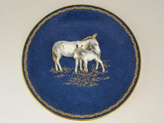 Rare Art Deco Wedgwood Lustre Ware Animal Series Donkey Cabinet Plate C1920