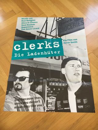 Kevin Smith Clerks German One Sheet / Poster Rare