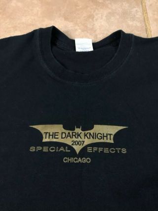VTG Rare Batman THE DARK KNIGHT Special Effects Crew Chicago 2007 Shirt Sz XL 8