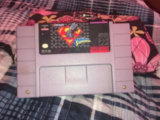 Authentic The Death And Return Of Superman Nintendo Snes 1994 Rare