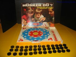 1970 Vintage Husker Du Board Game Memory Matching - Regina Rare