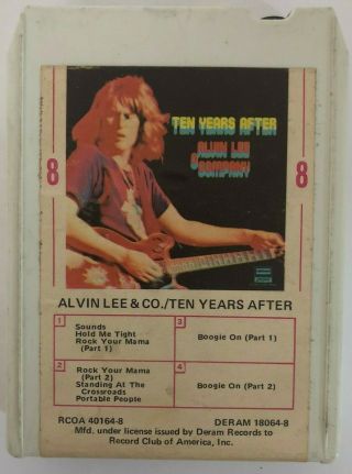Alvin Lee & Ten Years After Rare 18064 - 8 Deram Records 8 Track Cartridge Tape