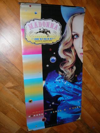 Madonna Rare Music Lp Promo Vinyl Banner Poster Mr.  Dj 2000 Starbucks 2 Sided