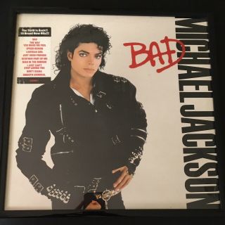 Framed 1987 Michael Jackson Bad 12 " Gatefold Lp Album Vinyl Record Rare 4502901