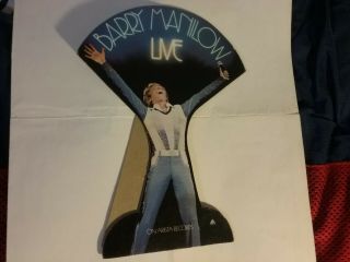 Barry Manilow 1978 Live Arista Promo Standee Display Vg Stain Rare Vtg Htf