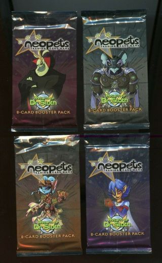 4x Return Of Dr.  Sloth Booster Pack Neopets Tcg