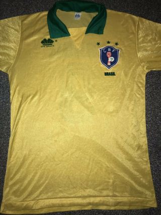 Brazil Home Shirt 1986/89 Dias Sports ‘brasil 9’ Large (g) Rare And Vintage